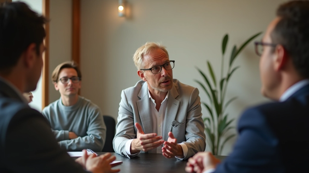 Profissionais em sessão de coaching